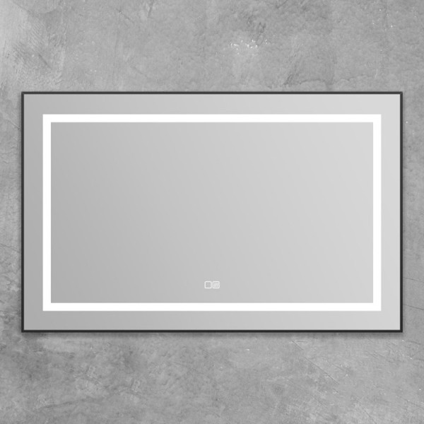 Зеркало с подсветкой BelBagno SPC-KRAFT 108,5x68,5 с подогревом (SPC-KRAFT-1085-685-TCH-WARM-NERO)