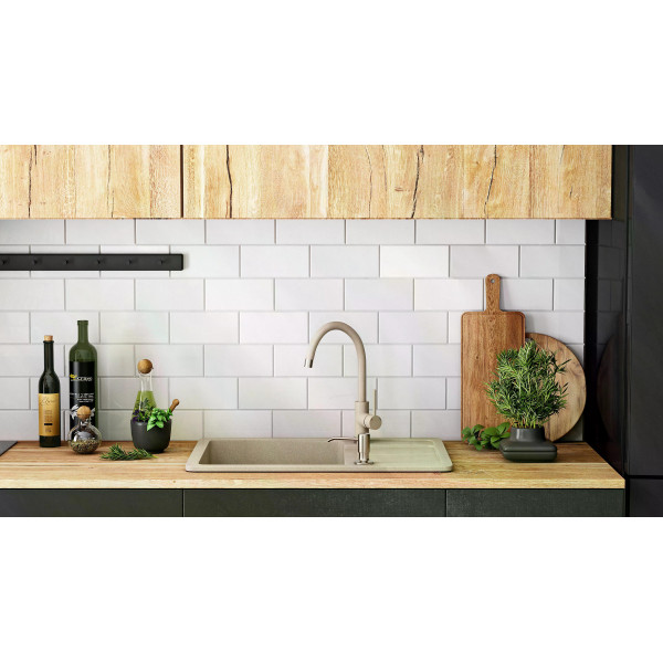 Мойка для кухни Rea nils beige Nakrapiany 5W1 гранит 62x44x16 бежевая с вкраплением (ZLE-00102)