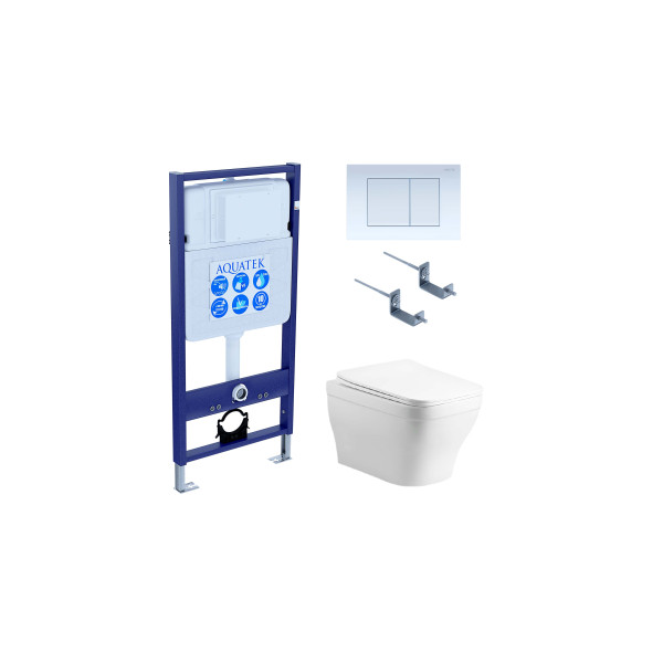 Комплект инсталляция с унитазом Aquatek Амадео с клавишей смыва белая (SET AQUATEK АМАДЕО cm-009 4в1) Комплект инсталляция с унитазом Aquatek Амадео с клавишей смыва белая (SET AQUATEK АМАДЕО cm-009 4в1)