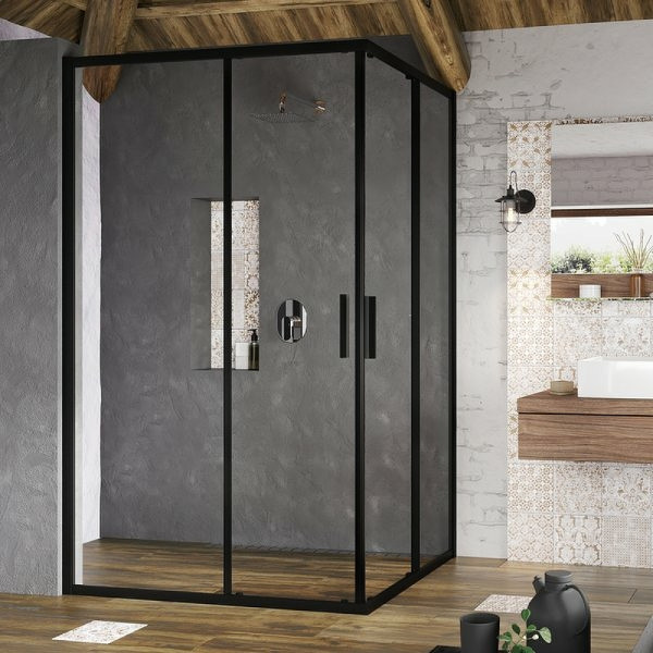Дверь душевая Ravak Blix 80x195 стекло прозрачное, профиль черный матовый (X1XM4030Z1) Дверь душевая Ravak Blix 80x195 стекло прозрачное, профиль черный матовый (X1XM4030Z1)
