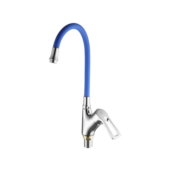 Смеситель для кухни Fashun с гибким изливом синий/хром (A4466+A7253)