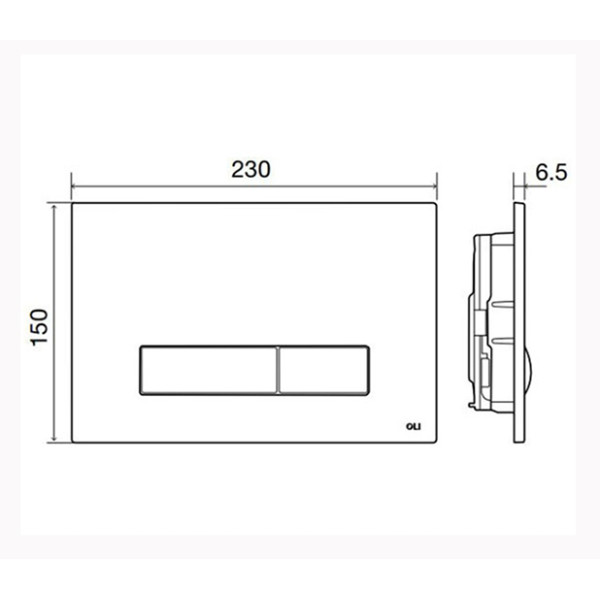 Клавиша смывная Oli Glam черный (139181)