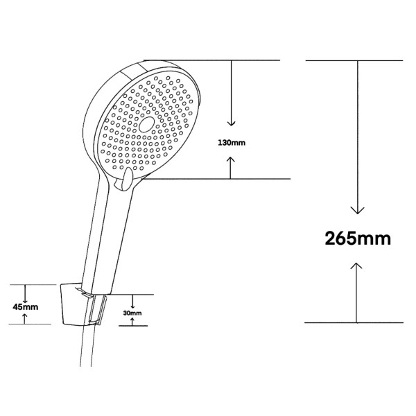 Душевой гарнитур Voda хром (VS104)