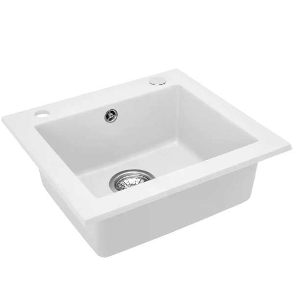 Мойка для кухни Rea west white гранит 48,5x44x17 белая (ZLE-00123)