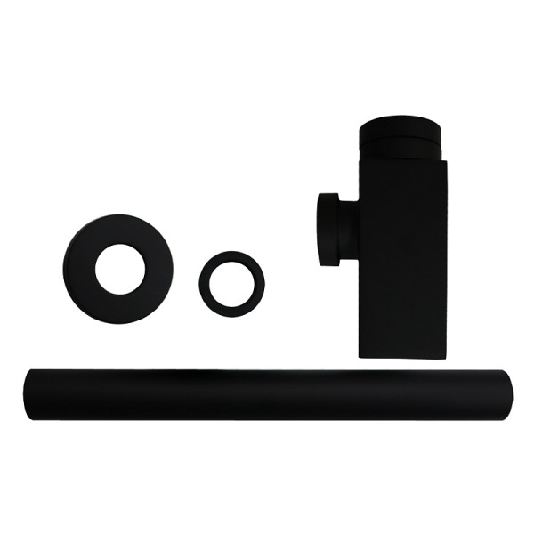 Сифон без выпуска для умывальника Azario 1 1/4" блистер черный матовый (AZ-109-BL)