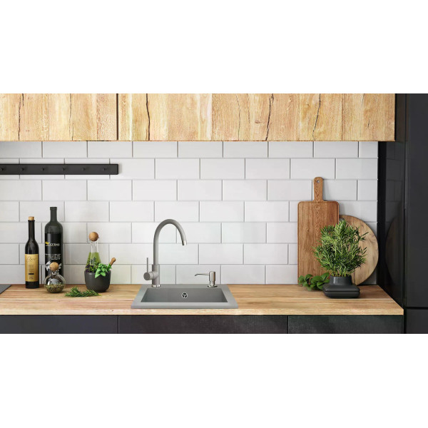 Мойка для кухни Rea west grey гранит 48,5x44x17 серая (ZLE-00122)
