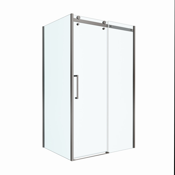 Душевой уголок BelBagno Marino 120x90x195 стекло прозрачное, профиль оружейная сталь матовая (MARINO-2-AH-1-120/90-C-GM)