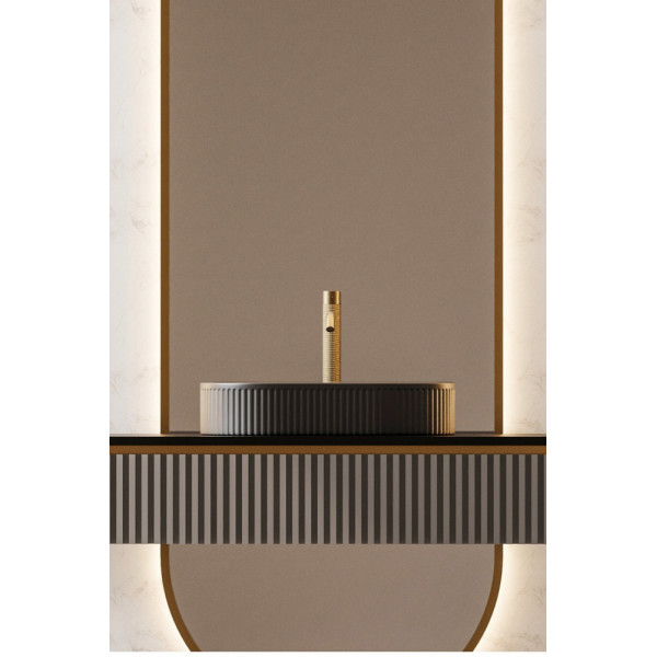 Раковина накладная Bequem (черный матовый)