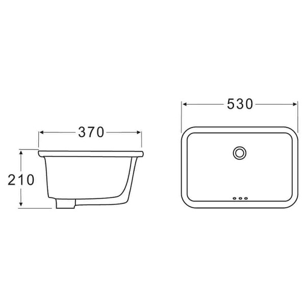 Раковина встраиваемая BelBagno белая (BB1006)