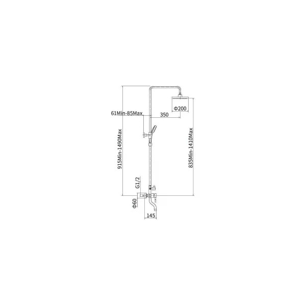 Душевая система Fashun сатин (A52409)