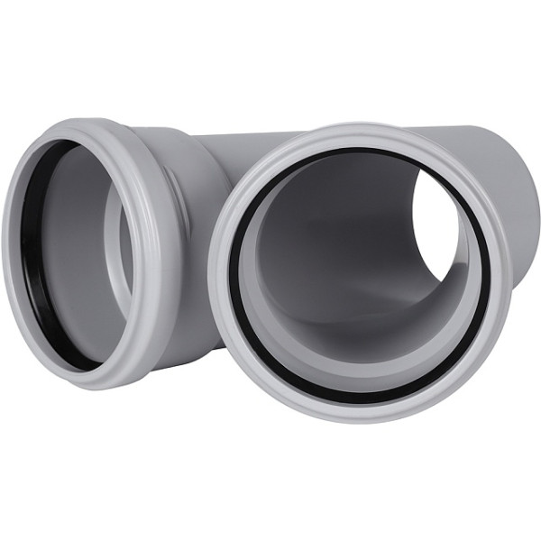Тройник 110x110x45 Stout (PP, серый) (SKB-0015-111145)