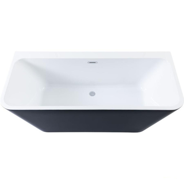 Ванна акриловая Aquanet Family Perfect 170х75 белый/черный матовый Black matte слив-перелив (292986)