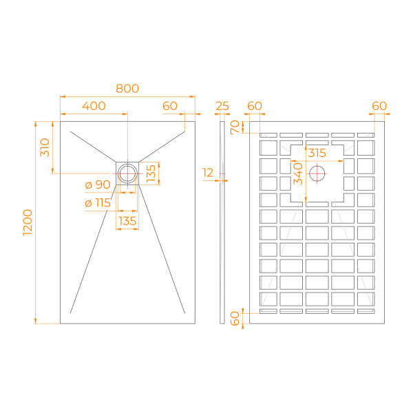 Душевой поддон RGW Stone Tray-G 80x120 графит (14152812-02-11)