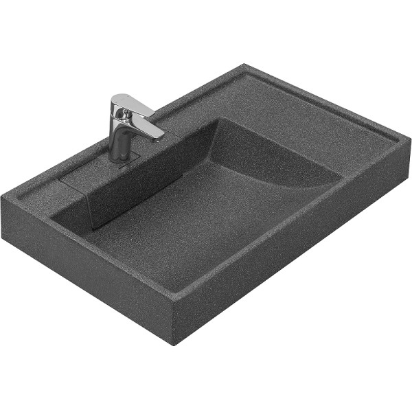 Раковина накладная Aquaton Рейн 80 графит (1A72113KRW210)