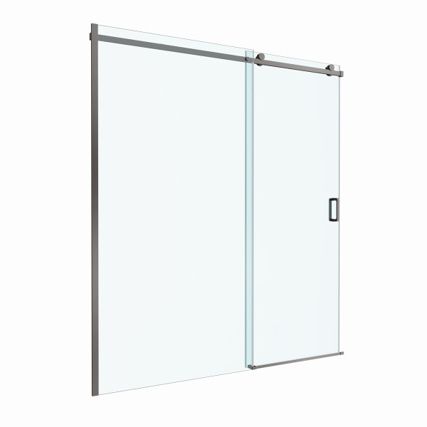 Душевая дверь BelBagno Soft Close-2 180x200 стекло прозрачное, профиль оружейная сталь матовая (SOFT_CLOSE-2-BF-1-180-C-GM)