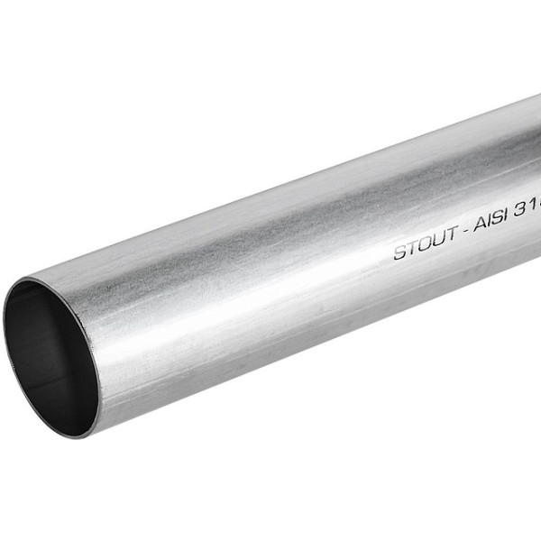 Труба из нержавеющей стали 35х1,5 мм. Stout SSS-2001 (AISI 316L) SSS-2001-000035