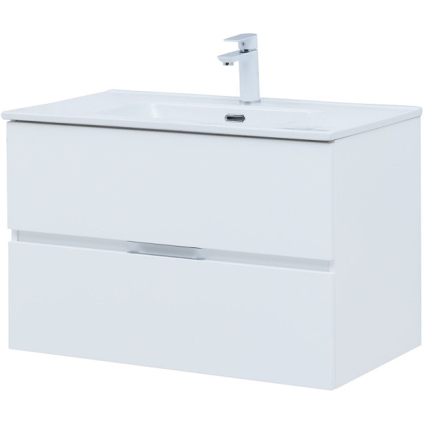 Тумба подвесная Aquanet Алвита New 80 2 ящика, белый матовый (00277514)