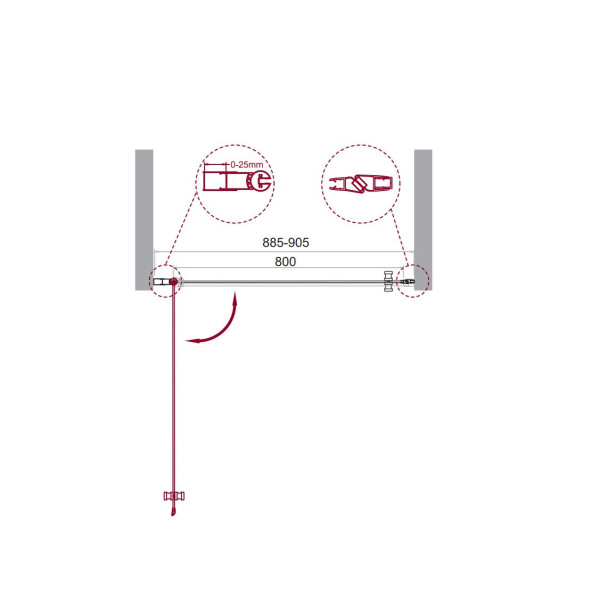 Душевая дверь BelBagno Etna 90х195 стекло прозрачное, профиль хром (ETNA-B-1-90-C-Cr) Душевая дверь BelBagno Etna 90х195 стекло прозрачное, профиль хром (ETNA-B-1-90-C-Cr)