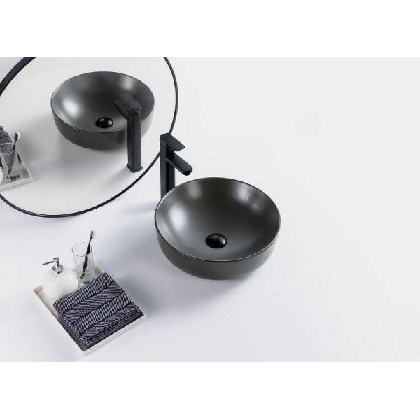 Раковина накладная BelBagno серая (BB1315-H311)