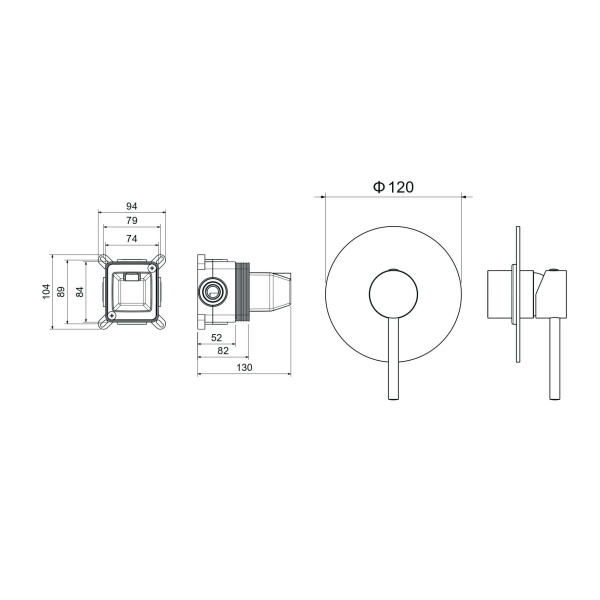 Смеситель для душа Aquatek Европа хром (AQ1366CR)