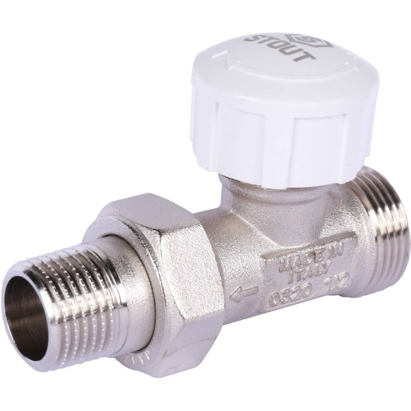 Клапан термостатический прямой 1/2"х3/4"(18) евроконус Stout SVT-0001-100015 Клапан термостатический прямой 1/2"х3/4"(18) евроконус Stout SVT-0001-100015