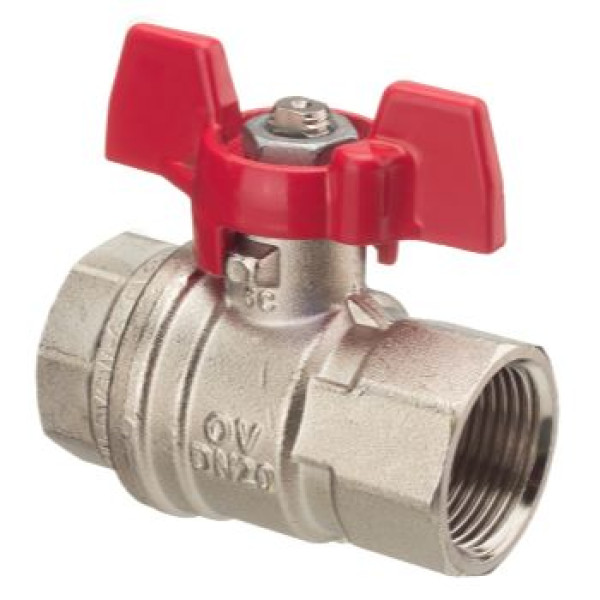 Кран 1/2" ВВ шаровый Oventrop "Optibal" (бабочка) (107 61 04) Кран 1/2" ВВ шаровый Oventrop "Optibal" (бабочка) (107 61 04)