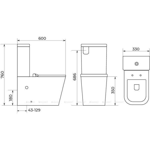 Бачок для унитаза Aquanet JUNIOR 3.0 C2 белый (354311) Бачок для унитаза Aquanet JUNIOR 3.0 C2 белый (354311)