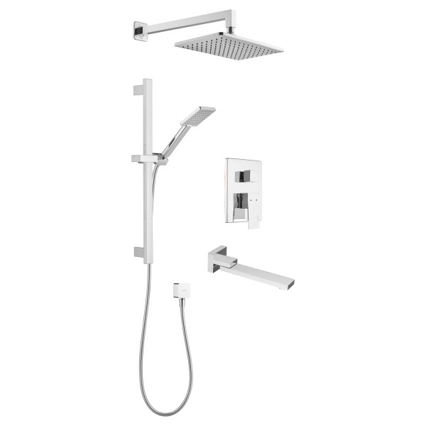 Система душевая Swedbe Platta встраиваемая на 3 выхода хром (5545)