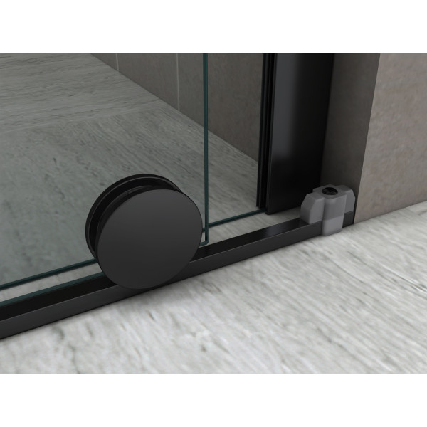 Душевая стенка Abber Komfort 120x200 стекло прозрачное, профиль черный (AG09120B) Душевая стенка Abber Komfort 120x200 стекло прозрачное, профиль черный (AG09120B)