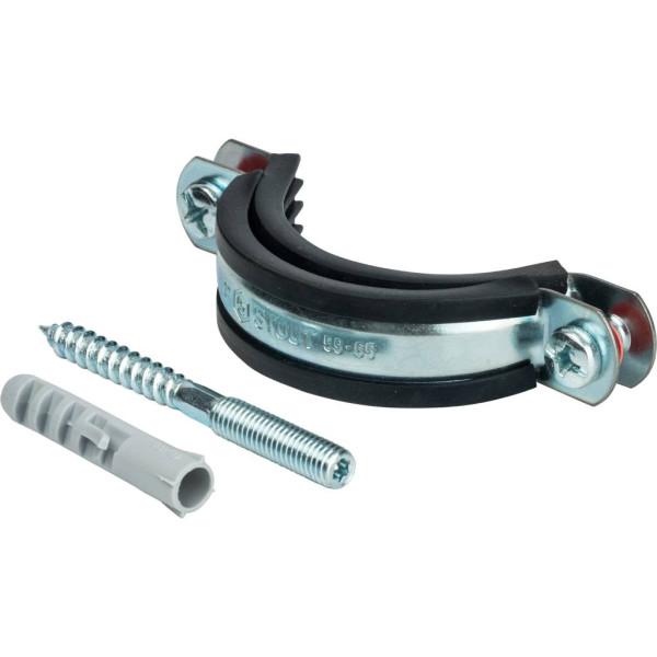 Хомут для труб со шпилькой и дюбелем Stout 2" (59-65 мм) (90 шт в упак.) (SAC-0020-100002)