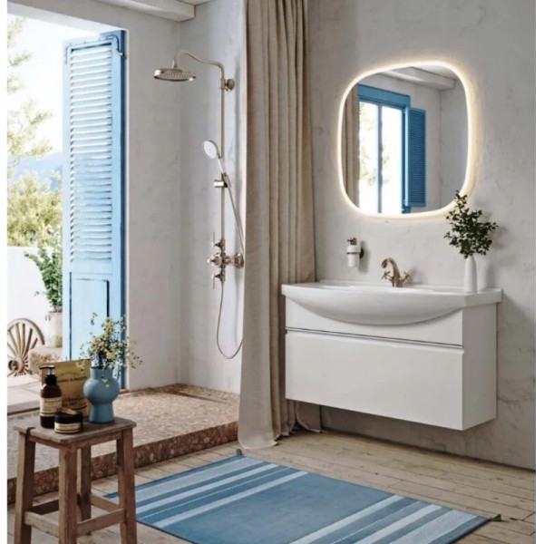 Тумба подвесная Aqwella Rodos 875x455x596 белый (ROD01081) Тумба подвесная Aqwella Rodos 875x455x596 белый (ROD01081)