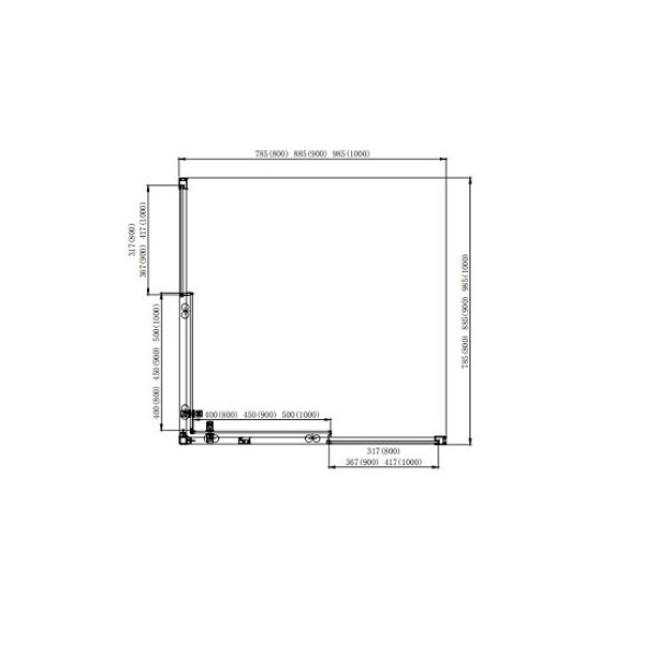 Душевой уголок Aquatek 80x80x200 профиль хром, стекло прозрачное (AQ ARI KV 08020CH)