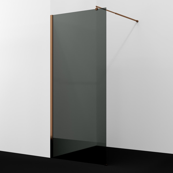 Душевое ограждение WasserKRAFT Rur 120x200 стекло тонированное, профиль золото розовое (30W40RG-TG)