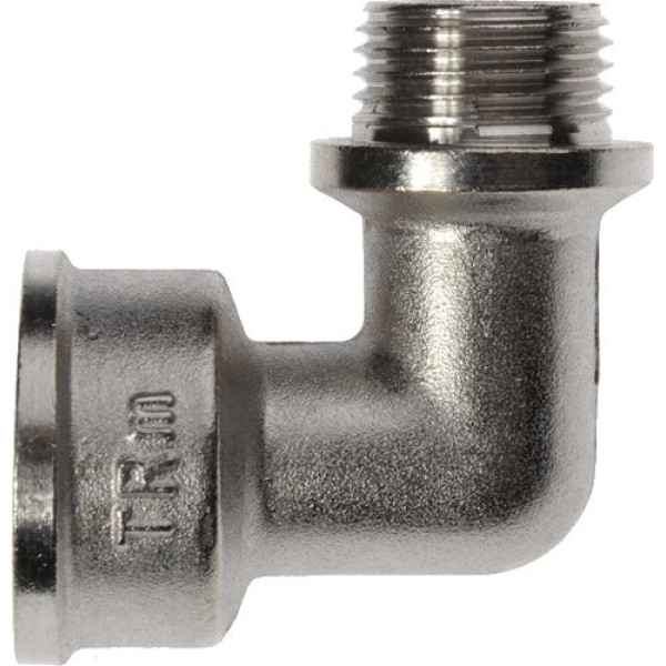 Угольник переходной 1/2"х3/4" НВ с упором TeRma (никель) (06161) Угольник переходной 1/2"х3/4" НВ с упором TeRma (никель) (06161)