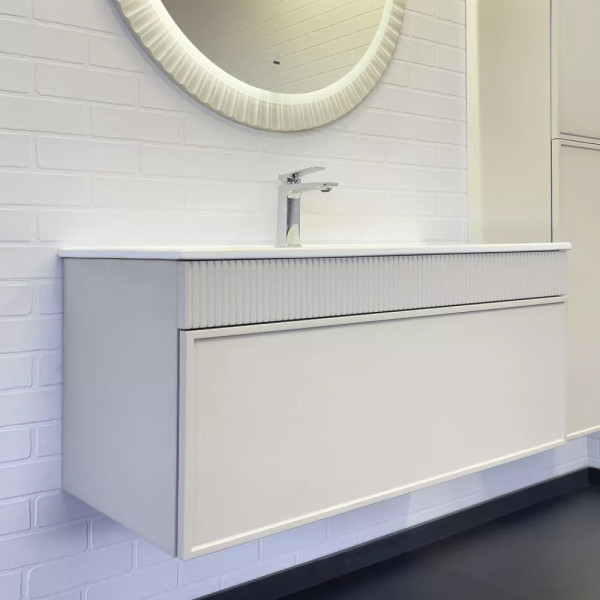 Тумба подвесная с раковиной Comforty Мадрид 1000x460x465 серый шёлк (00-00017880)