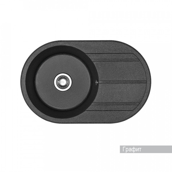 Мойка для кухни врезная Aquaton Амира 500x780x211 графит (1.A712.9.32A.I21.0)