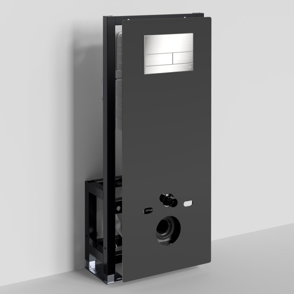 Инсталляция для унитаза WasserKRAFT Glan с клавишей смыва никель (66TLT.010.ME.BL.BN04)