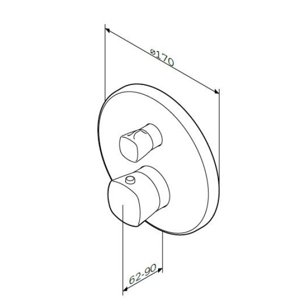 Смеситель термостатический для ванны и душа AM.PM Spirit V2.1 внешняя панель-переключатель, монтируемый в стену, хром (F71A85500) Смеситель термостатический для ванны и душа AM.PM Spirit V2.1 внешняя панель-переключатель, монтируемый в стену, хром (F71A85500)