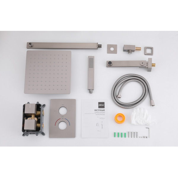 Душевая система Abber Daheim с изливом сатин (AF8250SP)