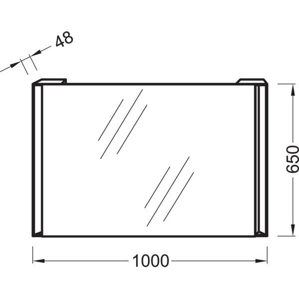 Зеркало Jacob Delafon Reve 1000x480x650 (EB576-NF)