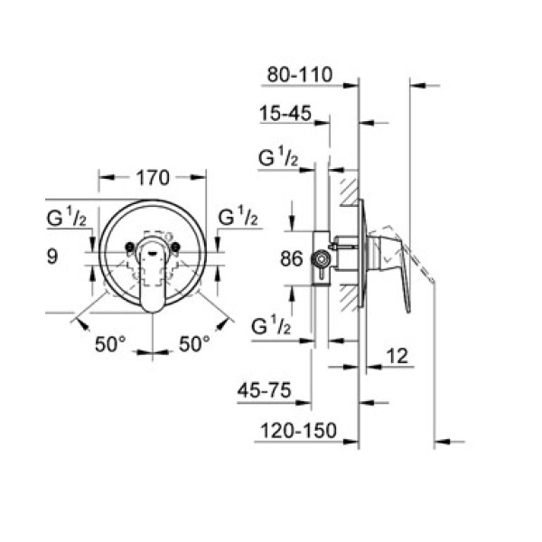 Смеситель для душа Grohe Eurosmart Cosmopolitan (32880000)