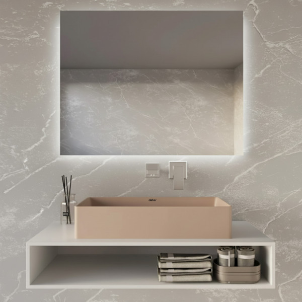 Раковина накладная Abber Rechteck 60x36x13 хаки матовая (AC2220MK)