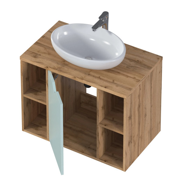 Тумба подвесная 1Marka 800x480x601,5 (дикий дуб натуральный Н1318 ST10 Egger) (Ц0000031346)