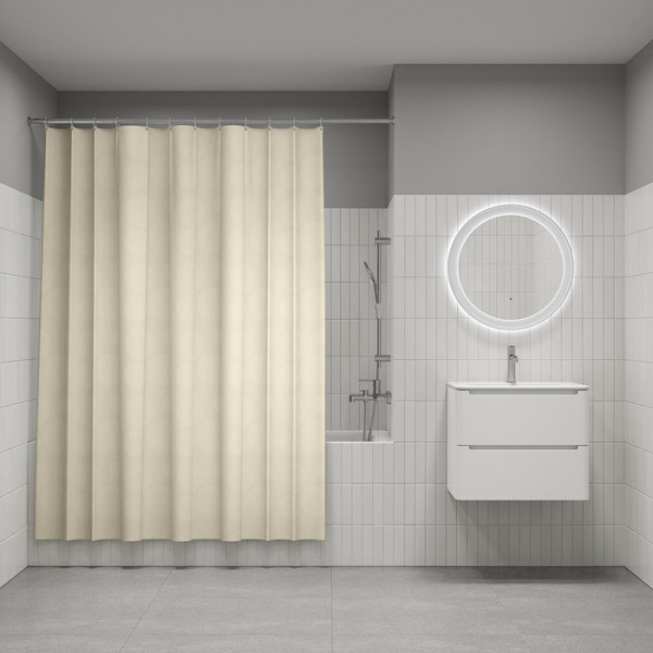 Шторка для ванн текстильная Iddis Base 180x200 бежевая (BD02P18i11)