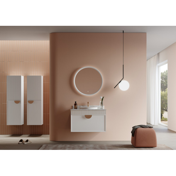 Тумба подвесная Orka Molino 820x550x530 с раковиной белый матовый (5004580)