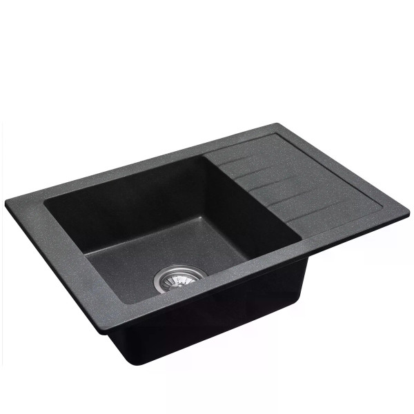 Мойка для кухни Rea sten black Nakrapiany гранит 79,5x48x20 черная с вкраплением (ZLE-00107)