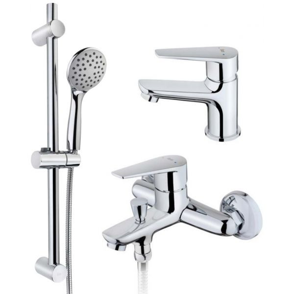 Набор смесителей для ванны и раковины Teka Sineu с душевым набором 837101210