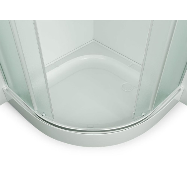 Душевой уголок Erlit 80х80 с поддоном стекло матовое, профиль хром, без крыши (ER0508-C3)