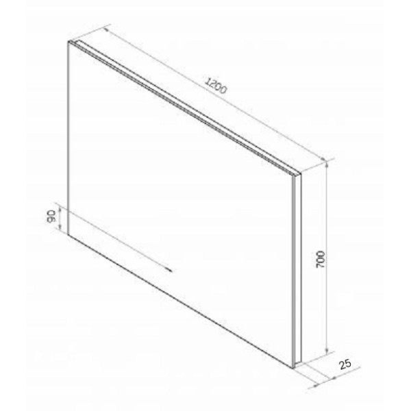 Зеркало с подсветкой Континент Trezhe Led 1200х700 с бесконтактным сенсором, теплая подсветка (ЗЛП317)