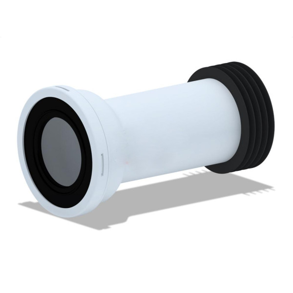 Отвод для унитаза прямой 250 мм. АНИ (с гребенкой) АНИ пласт (W1238)